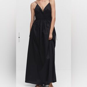 Mango Black Cotton Dress with side ties